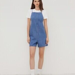 Denim Backless Cami Romper